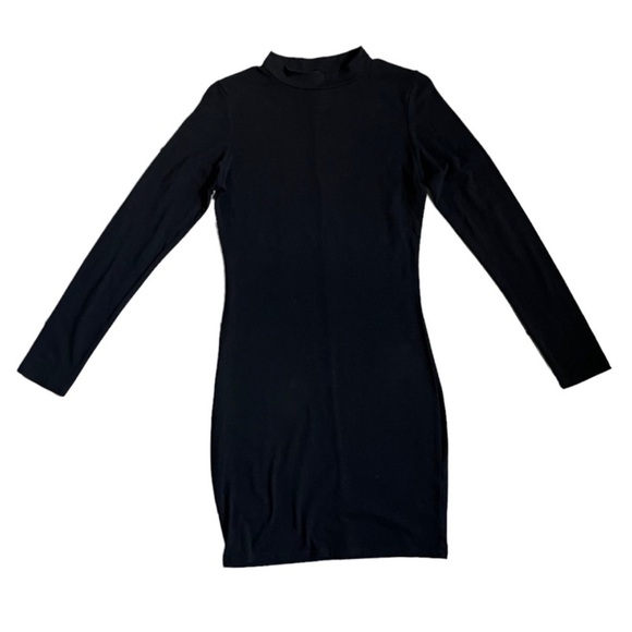 Cotton On | Black Bodycon Mock Neck Long Sleeve Stretch Dress Small - Picture 1 of 3